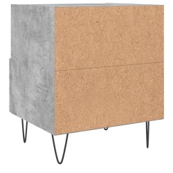 Table de chevet gris béton 40x35x47,5 cm bois d’ingénierie 