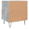 Table de chevet gris béton 40x35x47,5 cm bois d’ingénierie 