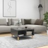 Table basse gris brillant 60x60x30 cm bois d'ingénierie 