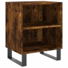 Table de chevet chêne fumé 40x30x50 cm bois d'ingénierie 