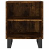 Table de chevet chêne fumé 40x30x50 cm bois d'ingénierie 