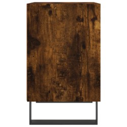 Table de chevet chêne fumé 40x30x50 cm bois d'ingénierie 
