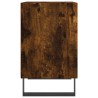 Table de chevet chêne fumé 40x30x50 cm bois d'ingénierie 
