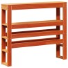 Cadre de lit sans matelas cire marron 75x190 cm bois pin massif 