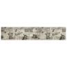 Tapis de cuisine lavable imprimé café gris 60x300 cm velours 