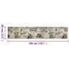 Tapis de cuisine lavable imprimé café gris 60x300 cm velours 