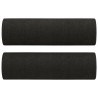 Canapé 2 places avec oreillers décoratifs noir 140 cm tissu 