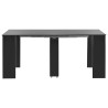 Table à manger extensible Noir brillant 175x90x75 cm 