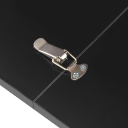 Table à manger extensible Noir brillant 175x90x75 cm 