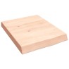 Comptoir de salle de bain 40x50x(2-6) cm bois massif non traité 