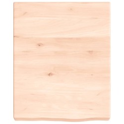 Comptoir de salle de bain 40x50x(2-6) cm bois massif non traité 