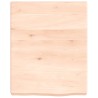 Comptoir de salle de bain 40x50x(2-6) cm bois massif non traité 
