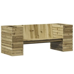 Banc avec jardinières 167,5x60x65 cm bois de pin imprégné 