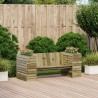 Banc avec jardinières 167,5x60x65 cm bois de pin imprégné 