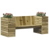 Banc avec jardinières 167,5x60x65 cm bois de pin imprégné 