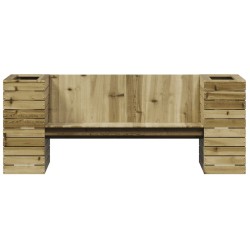Banc avec jardinières 167,5x60x65 cm bois de pin imprégné 