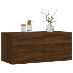 Armoire murale chêne marron 80x36,5x35 cm bois d'ingénierie 