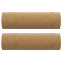 Canapé 2 places avec oreillers décoratifs brun 120 cm velours 