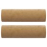 Canapé 2 places avec oreillers décoratifs brun 120 cm velours 