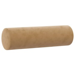 Canapé 2 places avec oreillers décoratifs brun 120 cm velours 