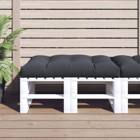 Coussin de palette anthracite 120x80x12 cm tissu 