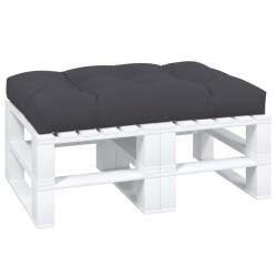 Coussin de palette anthracite 120x80x12 cm tissu 