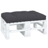 Coussin de palette anthracite 120x80x12 cm tissu 