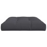 Coussin de palette anthracite 120x80x12 cm tissu 