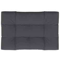 Coussin de palette anthracite 120x80x12 cm tissu 