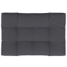 Coussin de palette anthracite 120x80x12 cm tissu 