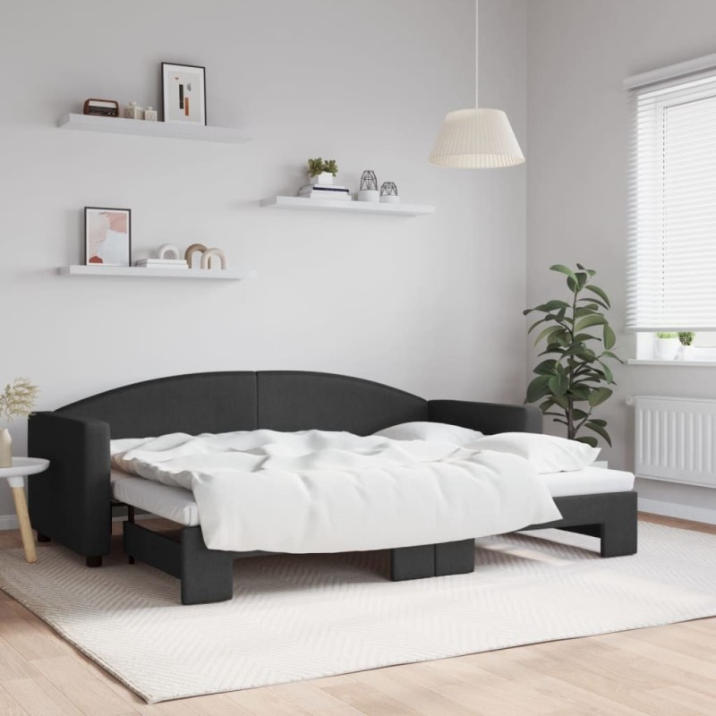 Lit de jour avec gigogne sans matelas 80x200 cm 