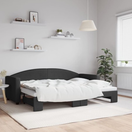 Lit de jour avec gigogne sans matelas 80x200 cm 