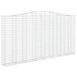 Panier de gabions arqué 400x30x200/220 cm Fer galvanisé 