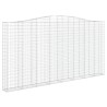Panier de gabions arqué 400x30x200/220 cm Fer galvanisé 