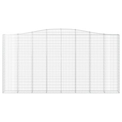 Panier de gabions arqué 400x30x200/220 cm Fer galvanisé 