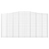 Panier de gabions arqué 400x30x200/220 cm Fer galvanisé 