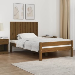 Tête de lit murale Marron miel 108x3x60 cm Bois massif de pin 