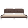 Cadre de lit avec LED sans matelas marron 200x200 cm 