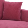 Canapé à 2 places Rouge bordeaux 120 cm Velours 