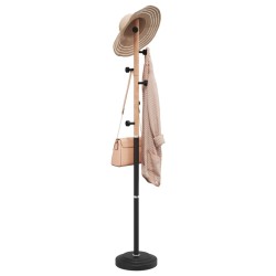 Porte-manteau noir 177 cm fer enduit de poudre 
