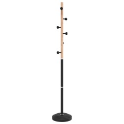 Porte-manteau noir 177 cm fer enduit de poudre 