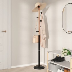 Porte-manteau noir 177 cm fer enduit de poudre 
