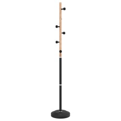 Porte-manteau noir 177 cm fer enduit de poudre 
