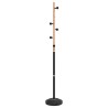 Porte-manteau noir 177 cm fer enduit de poudre 