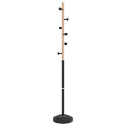 Porte-manteau noir 177 cm fer enduit de poudre 
