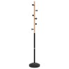 Porte-manteau noir 177 cm fer enduit de poudre 