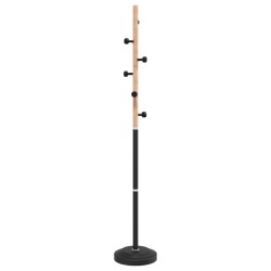 Porte-manteau noir 177 cm fer enduit de poudre 