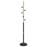 Porte-manteau noir 177 cm fer enduit de poudre 