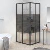 Cabine de douche à rayures ESG 80x70x180 cm Noir 
