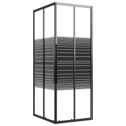 Cabine de douche à rayures ESG 80x70x180 cm Noir 